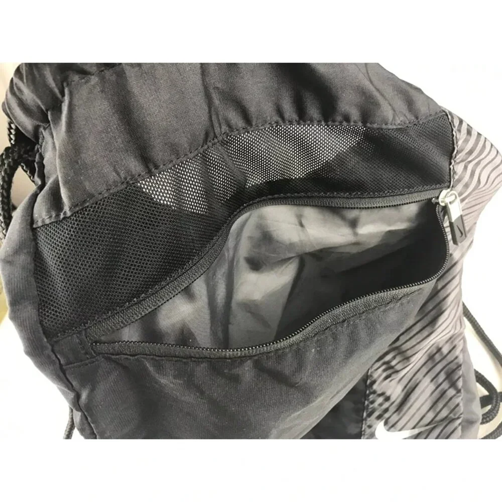 Nike Drawstring Polyester‎ Gym Sack Pack Black/Gray Backpack